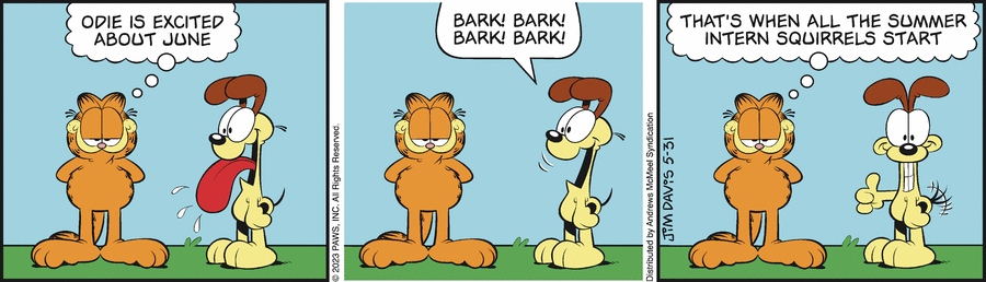 Garfield comic strip for Wednesday, May 31, 2023