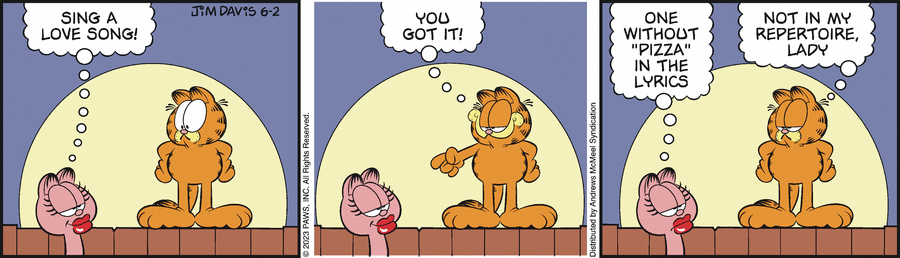 Garfield comic strip for Friday, June 2, 2023