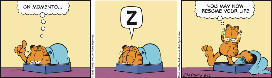 Garfield, August 12, 2023