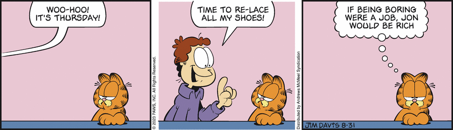 Garfield, August 31, 2023