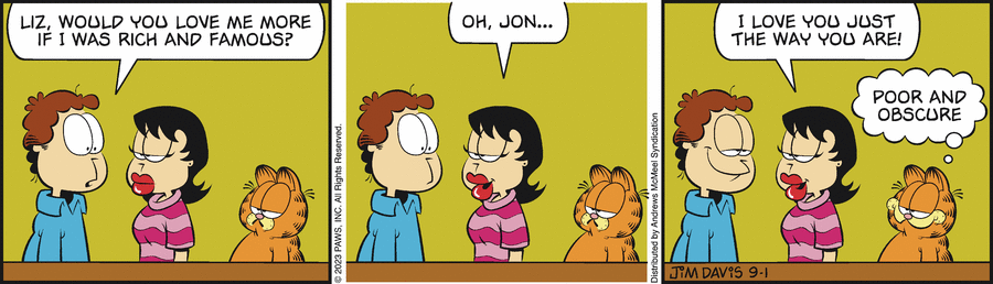 Garfield, September 1, 2023