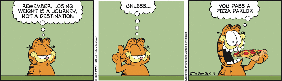 Garfield comic strip for Saturday, September 9, 2023