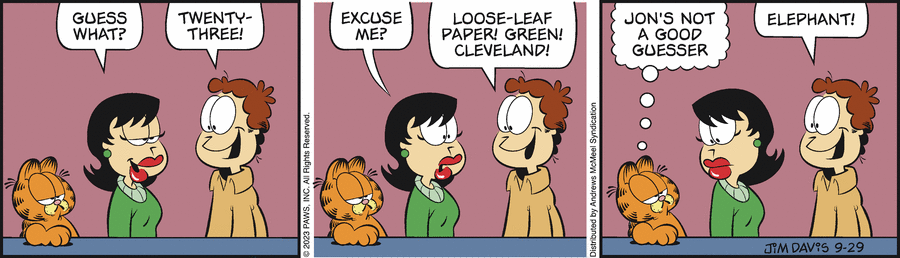 Garfield, September 29, 2023