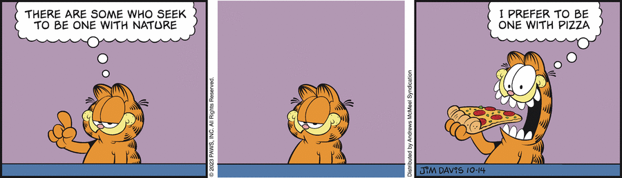Garfield comic strip for Saturday, October 14, 2023
