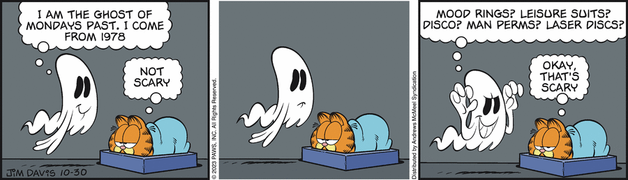 Garfield comic strip for Monday, October 30, 2023