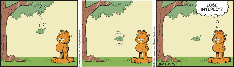 Garfield comic strip for Saturday, November 11, 2023