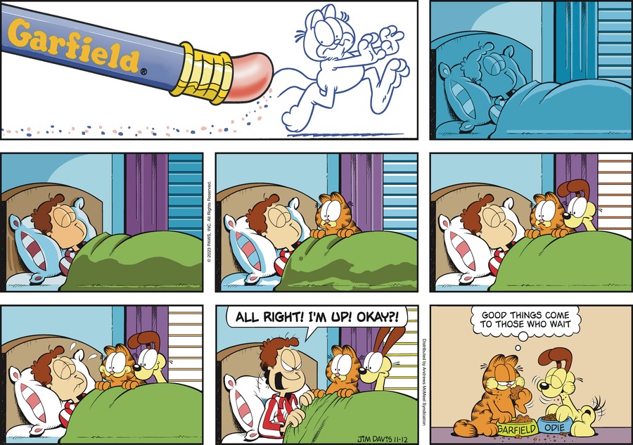 Garfield comic strip for Sunday, November 12, 2023