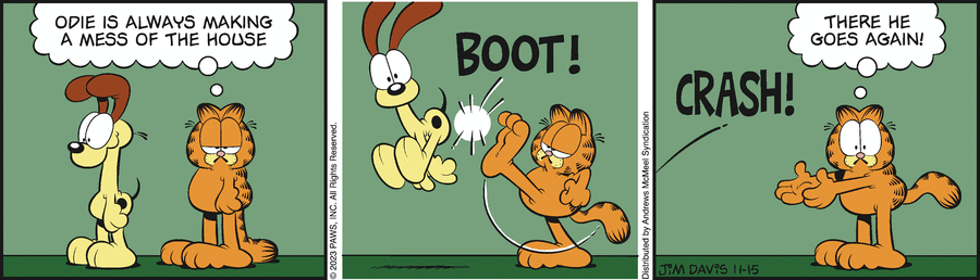 Garfield comic strip for Wednesday, November 15, 2023