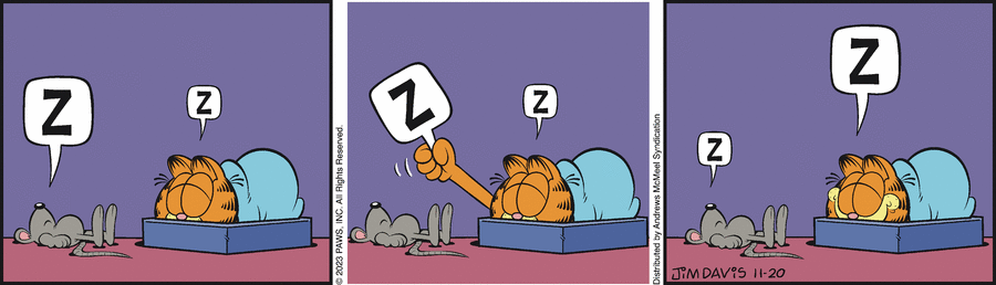 Garfield comic strip for Monday, November 20, 2023