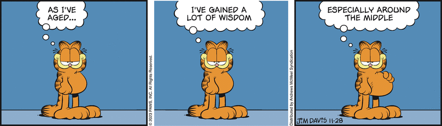 Garfield comic strip for Tuesday, November 28, 2023