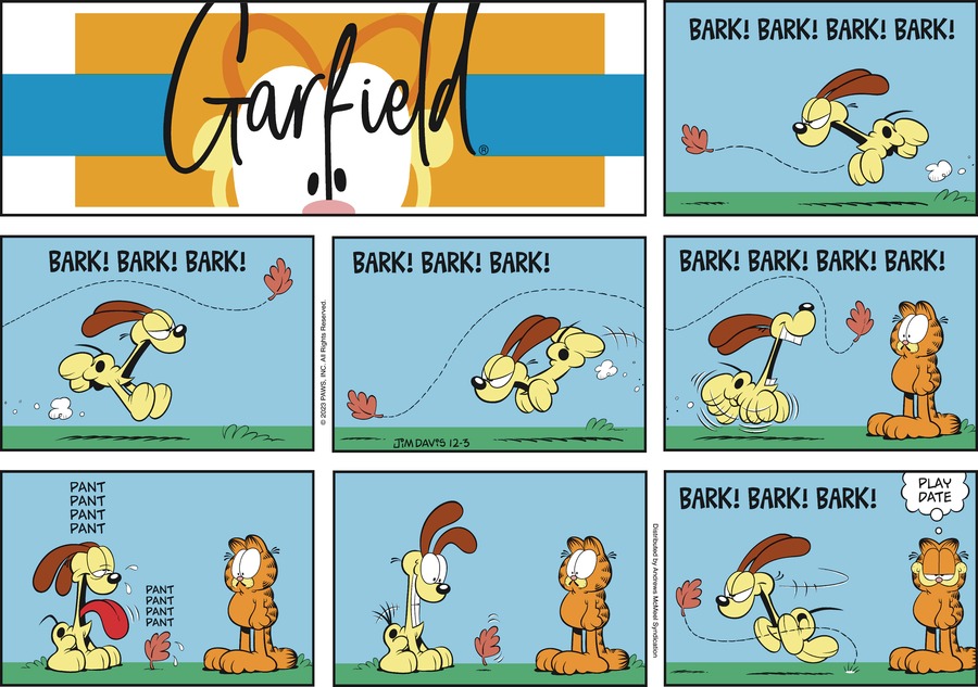 Garfield comic strip for Sunday, December 3, 2023