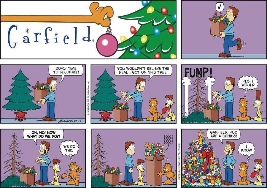 Garfield comic strip for Sunday, December 17, 2023