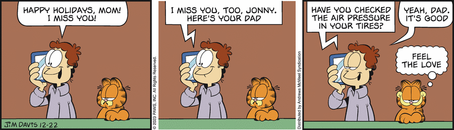 Garfield comic strip for Friday, December 22, 2023