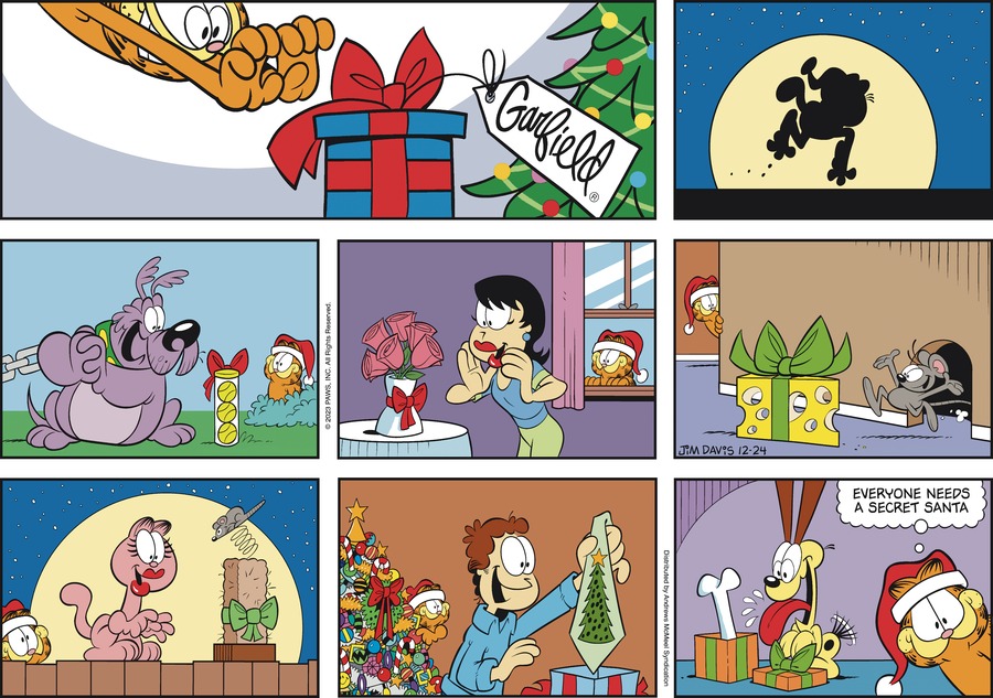 Garfield comic strip for Sunday, December 24, 2023