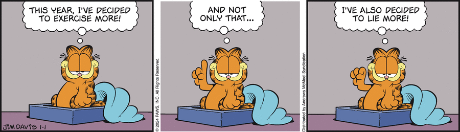 Garfield, January 1, 2024