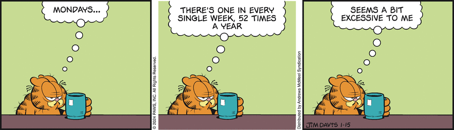 Garfield, January 15, 2024