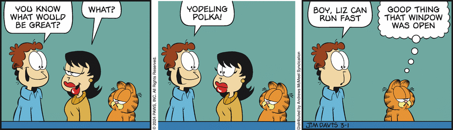 Garfield, March 1, 2024
