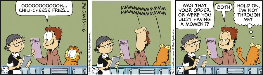 Garfield, April 8, 2024
