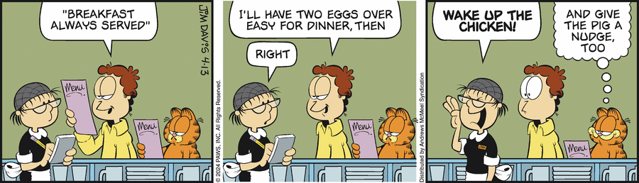 Garfield, April 13, 2024