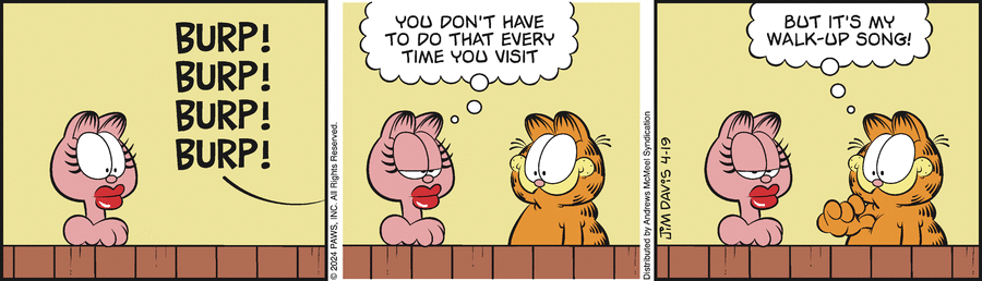 Garfield, April 19, 2024