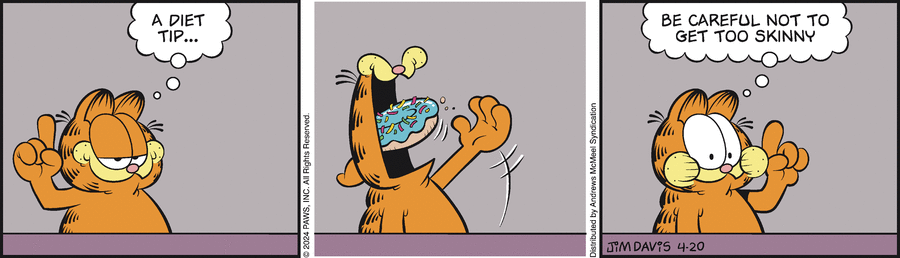Garfield, April 20, 2024