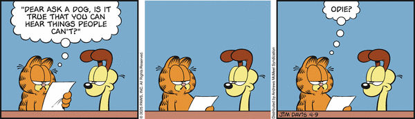 Garfield comic strip for Wednesday, April 9, 2025