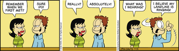 Garfield comic strip for Friday, July 31, 2026