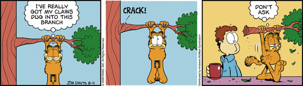 Garfield comic strip for Tuesday, August 4, 2026