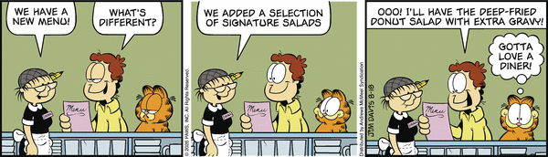 Garfield comic strip for Tuesday, August 18, 2026
