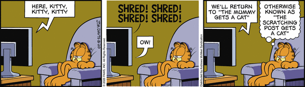 Garfield comic strip for Thursday, August 20, 2026