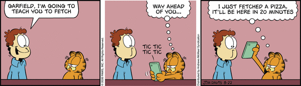 Garfield comic strip for Saturday, August 22, 2026