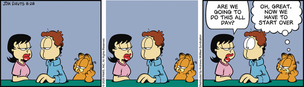 Garfield comic strip for Friday, August 28, 2026