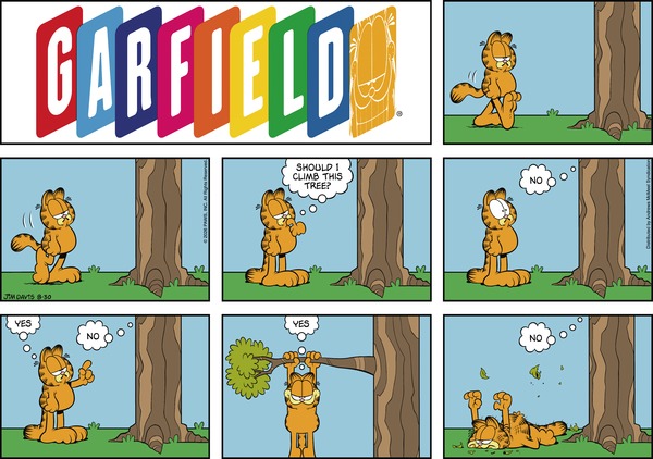 Garfield comic strip for Sunday, August 30, 2026