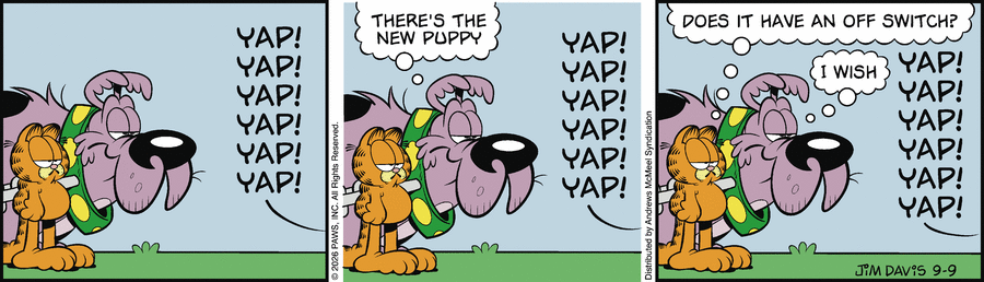 Garfield comic strip for Wednesday, September 9, 2026