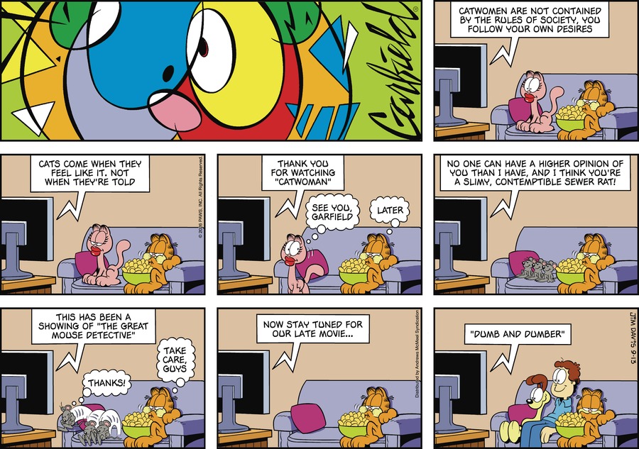 Garfield comic strip for Sunday, September 13, 2026