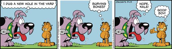 Garfield comic strip for Wednesday, September 23, 2026