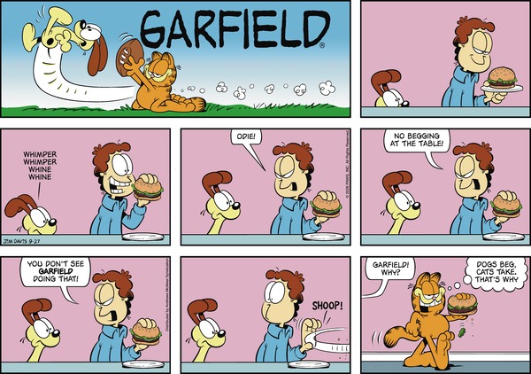 Garfield comic strip for Sunday, September 27, 2026