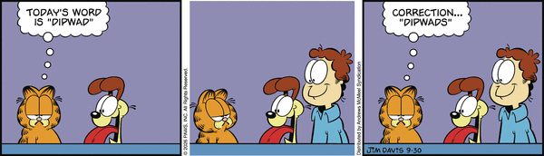 Garfield comic strip for Wednesday, September 30, 2026