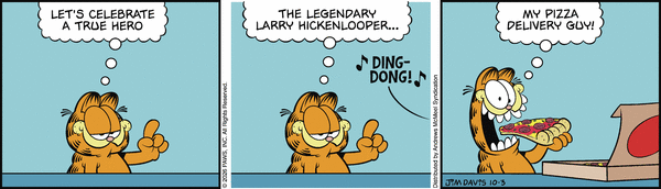 Garfield comic strip for Saturday, October 3, 2026