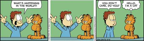 Garfield comic strip for Tuesday, October 6, 2026
