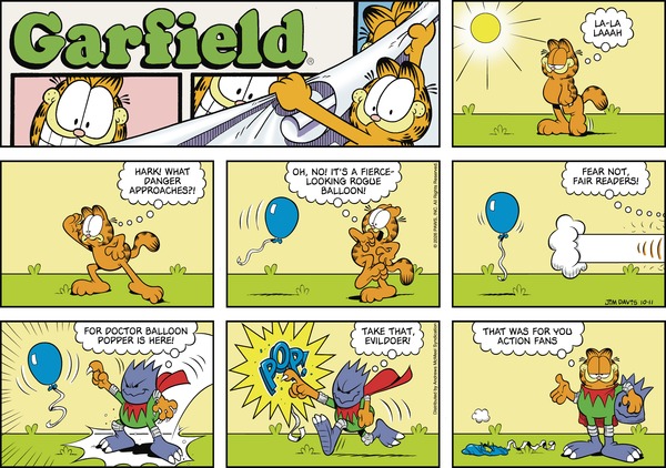 Garfield comic strip for Sunday, October 11, 2026