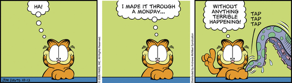 Garfield comic strip for Monday, October 12, 2026