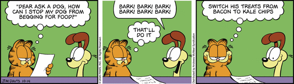 Garfield comic strip for Wednesday, October 14, 2026