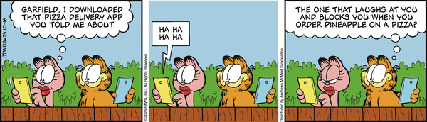 Garfield comic strip for Friday, October 16, 2026