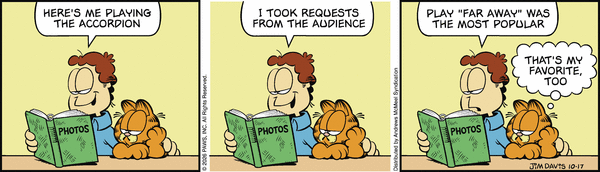 Garfield comic strip for Saturday, October 17, 2026